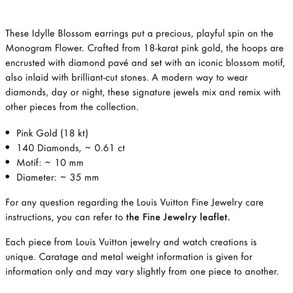 LV 18k gold and diamonds earrings - Picture 7 of 7